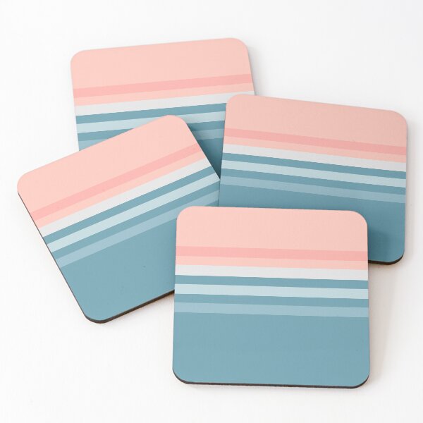 Item preview, Blue Pink Colorful Minimalist Classic Vintage Retro Stripes designed and sold by LiquidWing.