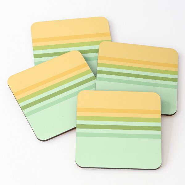 Item preview, Light Green Yellow Colorful Minimalist Classic Vintage Retro Stripes designed and sold by LiquidWing.
