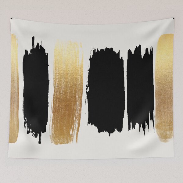 Item preview, Brush Strokes Black + Gold designed and sold by Rose Beck.