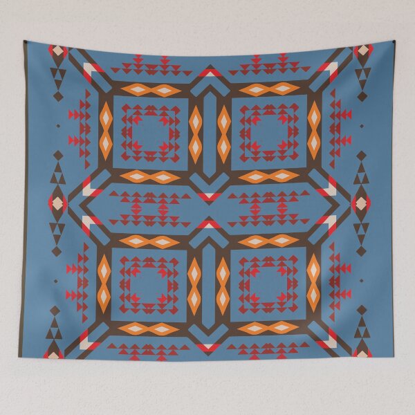 Item preview, Shapes on a blue background  designed and sold by lalylaura.