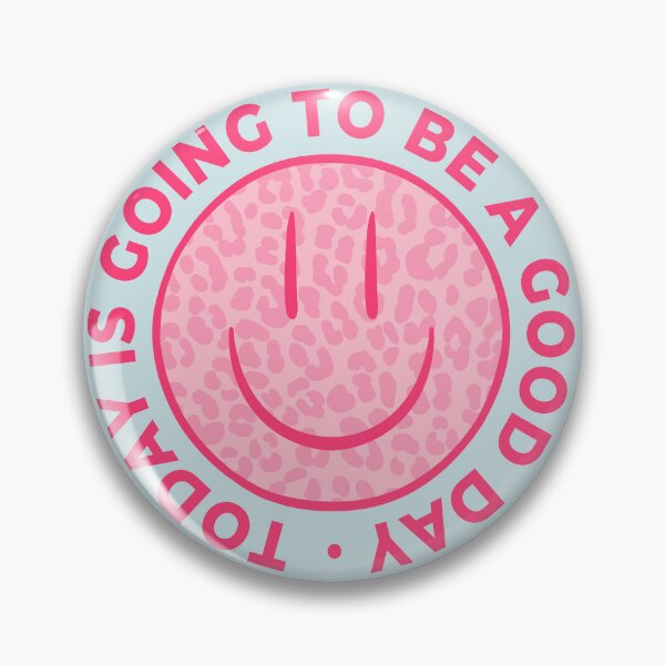 Item preview, Preppy Pink Leopard Smiley Face - Today is going to be a good day | Leopard Cheetah Texture designed and sold by PEARROT.