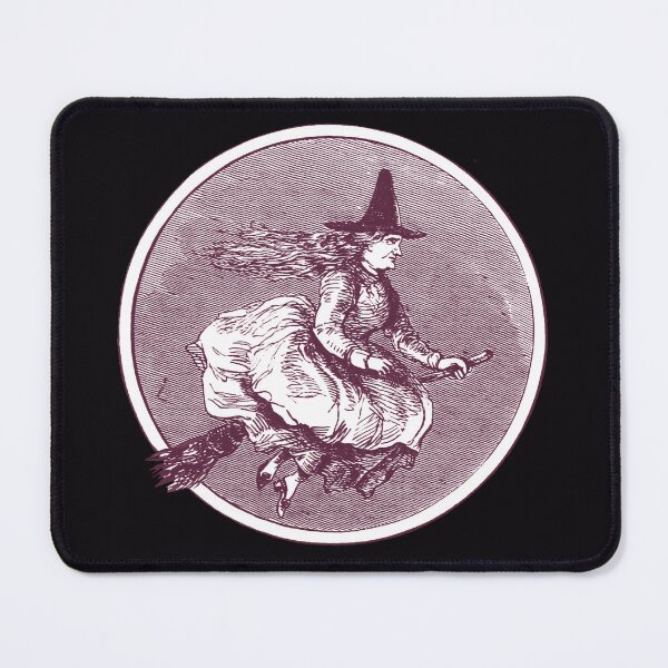 Item preview, VVitch in Flight (red) - Witchcraft Sticker, Broomstick Witch, Magick Flying Ointment designed and sold by Larkwort.