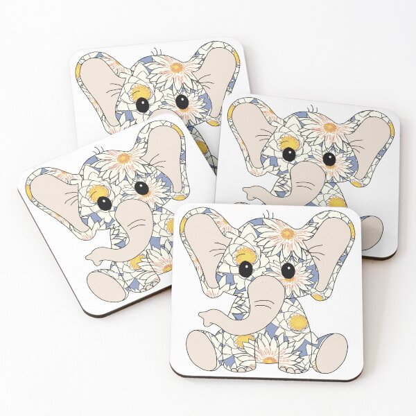Item preview, sweet little elephant (abstract flower edition) designed and sold by ShipsinParadise.