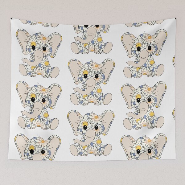 Item preview, sweet little elephant (abstract flower edition) designed and sold by ShipsinParadise.