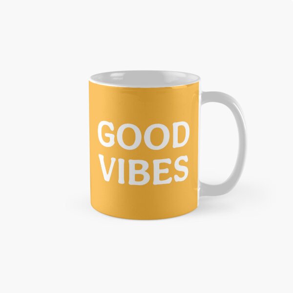 Item preview, Good Vibes (White Orange) Positive Slogan Print designed and sold by ToluaPrints.