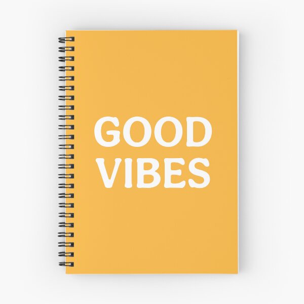 Item preview, Good Vibes (White Orange) Positive Slogan Print designed and sold by ToluaPrints.