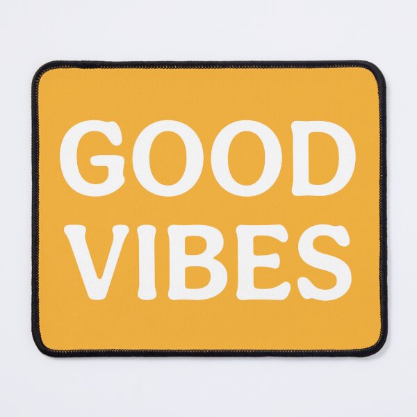 Item preview, Good Vibes (White Orange) Positive Slogan Print designed and sold by ToluaPrints.
