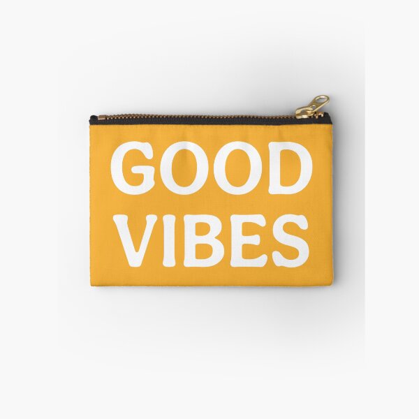 Item preview, Good Vibes (White Orange) Positive Slogan Print designed and sold by ToluaPrints.