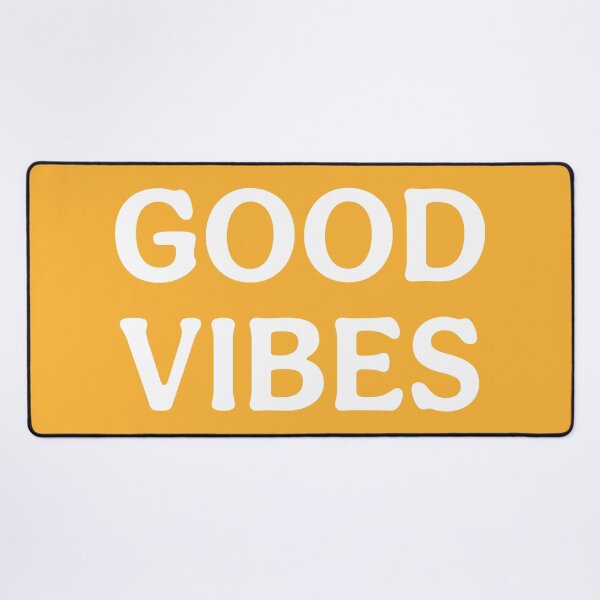 Item preview, Good Vibes (White Orange) Positive Slogan Print designed and sold by ToluaPrints.