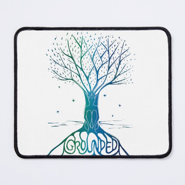 Item preview, Mindfulness and Meditation Connected to Nature Linocut Print designed and sold by Maddy Bennett.