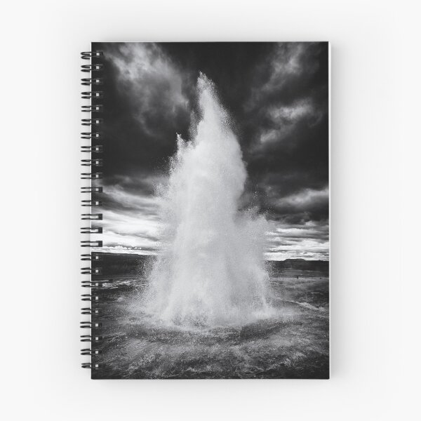 Item preview, Strokkur Geyser Iceland black and white designed and sold by mhfoto.