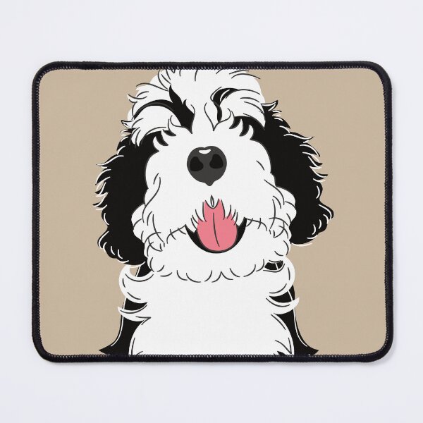 Item preview, LOVE Black and White Bernedoodle designed and sold by Lulupainting.