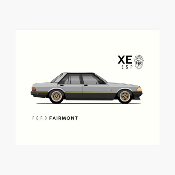Item preview, Ford XE Fairmont ESP (silver) designed and sold by mtsala illustrations.