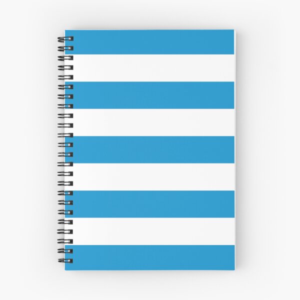 Item preview, Cerulean Blue White Horizontal Stripes designed and sold by BirdAtWork.