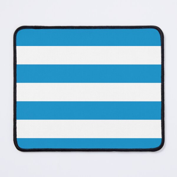 Item preview, Cerulean Blue White Horizontal Stripes designed and sold by BirdAtWork.