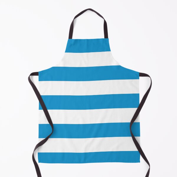 Item preview, Cerulean Blue White Horizontal Stripes designed and sold by BirdAtWork.
