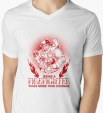 Firefighter Fireman Men's V-Neck T-Shirt