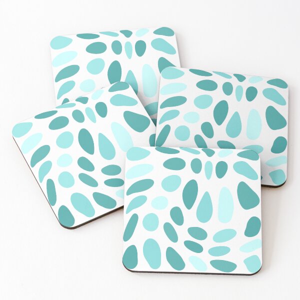 Item preview, Teal and turquoise pebble abstract pattern designed and sold by by-jwp.