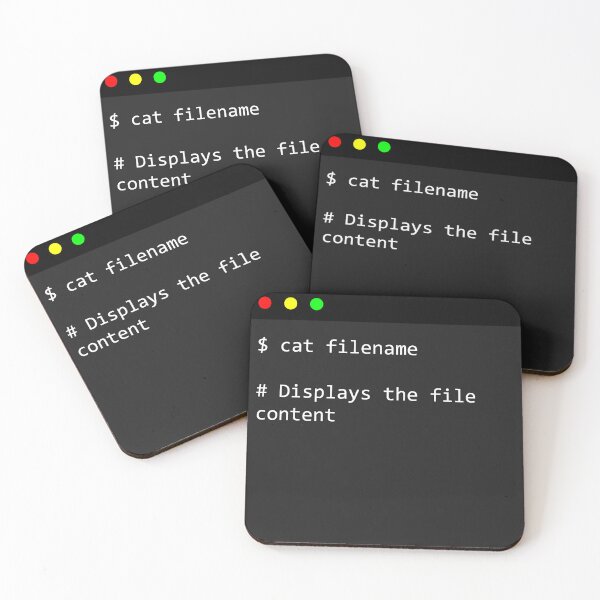Item preview, linux command cat filename | what does cat filename do in terminal | designed and sold by CodingStore  ★★★★★.
