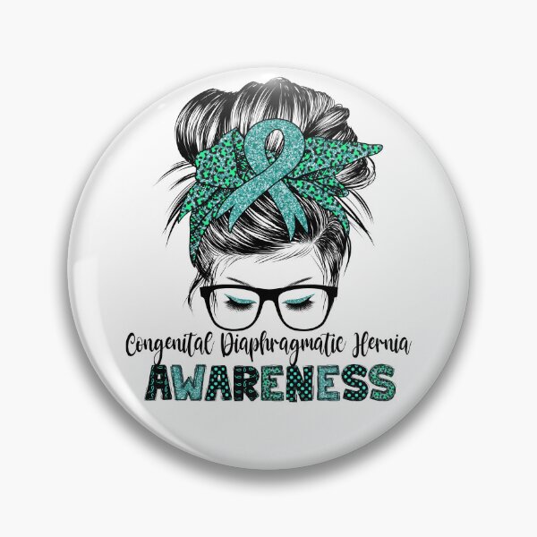 Item preview, CDH Congenital Diaphragmatic Hernia awareness messy hair bun designed and sold by DesignByMai.