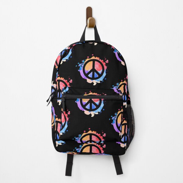 Item preview, Symbol of Peace with colorful paint splatter in the background designed and sold by Rhu Creations.