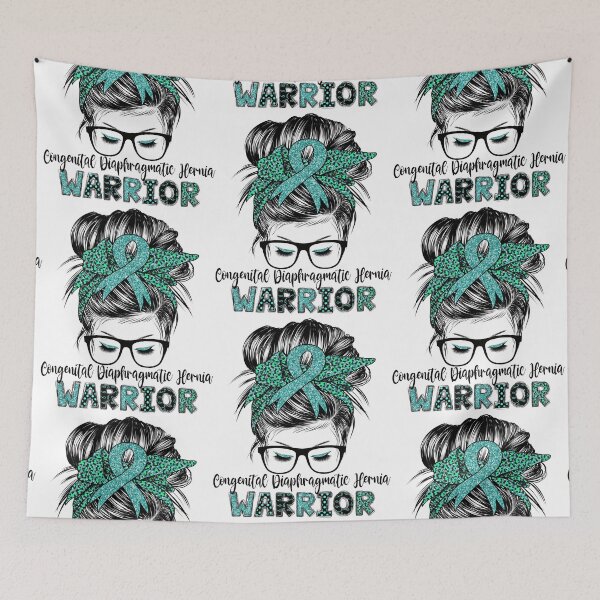 Item preview, Congenital Diaphragmatic Hernia warrior messy hair bun designed and sold by DesignByMai.
