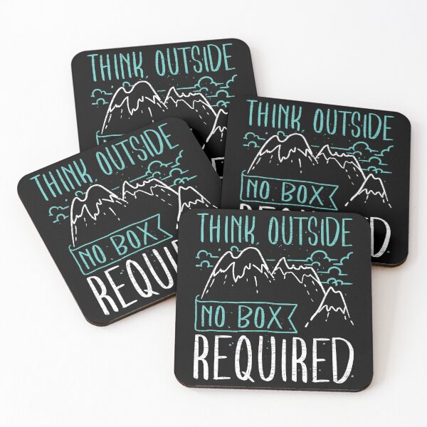 Item preview, Think Outside No Box Required Outdoor Hiking Nature Lover designed and sold by Shirtcaesar.