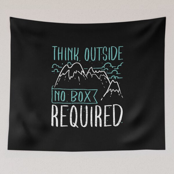 Item preview, Think Outside No Box Required Outdoor Hiking Nature Lover designed and sold by Shirtcaesar.