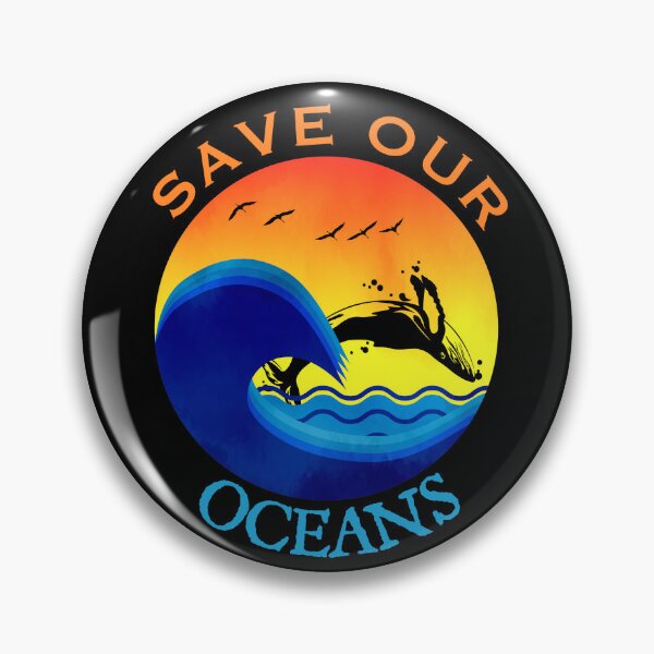 Item preview, Save Our Oceans, Sunset Wave and Whale, World Oceans Day  designed and sold by ACC .