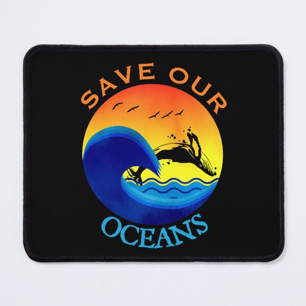 Item preview, Save Our Oceans, Sunset Wave and Whale, World Oceans Day  designed and sold by ACC .