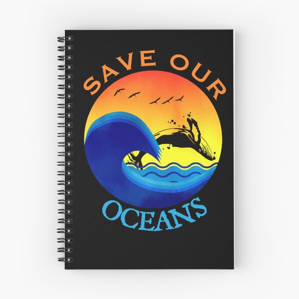 Item preview, Save Our Oceans, Sunset Wave and Whale, World Oceans Day  designed and sold by ACC .