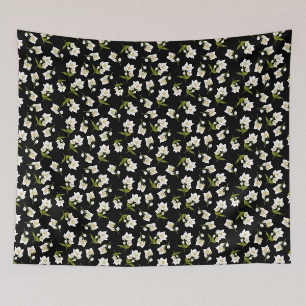 Item preview, Jasmine Flower Pattern Essential Accessories (White Black) designed and sold by bailong1668.