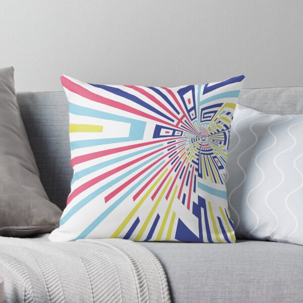 PunchArcticLemonBlue Throw Pillow