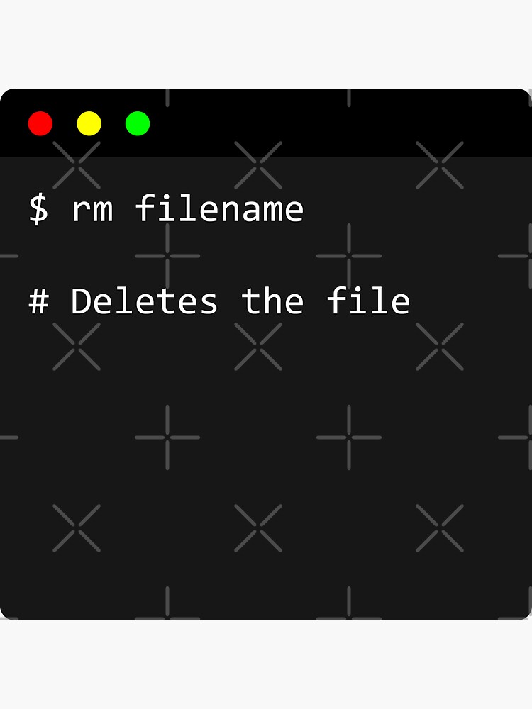 "linux command rm what does rm do in terminal " Sticker by typon