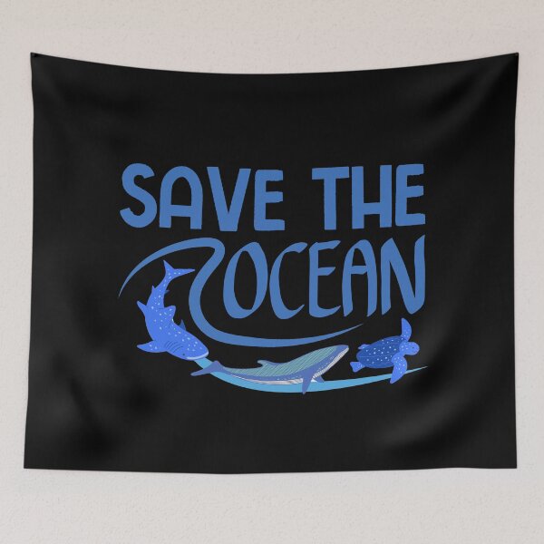 Item preview, Save the Ocean, Wave and Ocean Animals, World Oceans Day  designed and sold by ACC .