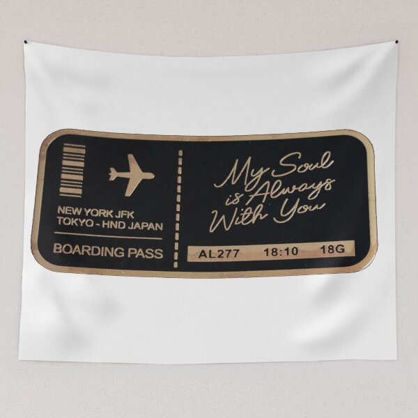 Item preview, Banana Fish BF Plane Ticket pin designed and sold by ArtAndDesignA.
