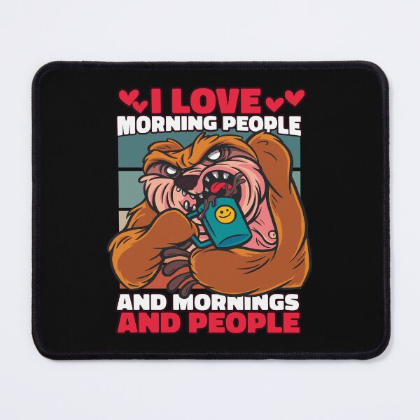 Item preview, cartoon sloth drinking coffee designed and sold by LEVEL UP.