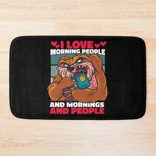 Item preview, cartoon sloth drinking coffee designed and sold by LEVEL UP.