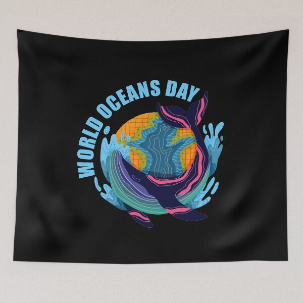 Item preview, World Oceans Day, Whale and Waves designed and sold by ACC .