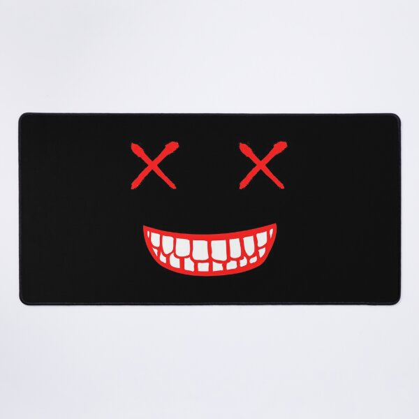 XX Smiley Embroidered Happy Face Emoji Red Gothic Smile