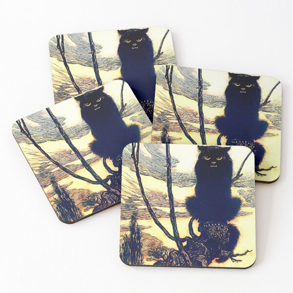Item preview, Black Cat by Arthur Rackham - Vintage Art designed and sold by RickE.
