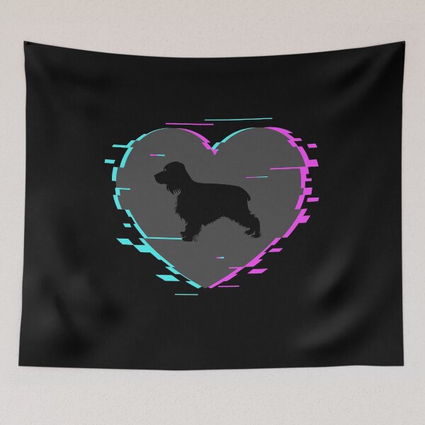 Item preview, Cocker Spaniel In The Heart With Retro Look designed and sold by 1681830934131.