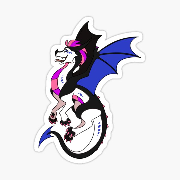 Genderfluid Pride Dragon Sticker By Izzerdraws Redbubble