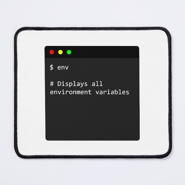Item preview, linux command env | what does env do in terminal | designed and sold by CodingStore  ★★★★★.