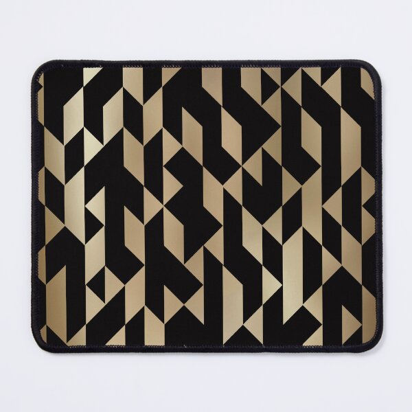 Item preview, Abstract Geometric Pattern in Black and Gold designed and sold by meggydesigns.