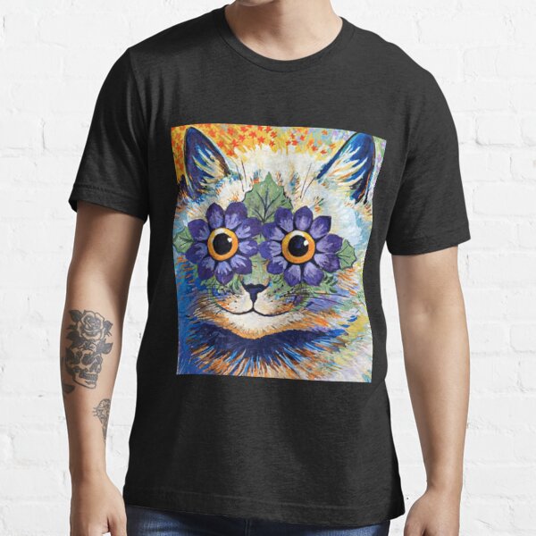 Louis Wain Unisex T-Shirt, Cat T Shirt, Art T-Shirt, Gothic Cat Aesthetic  Funny Blue T-Shirt - Yahoo Shopping