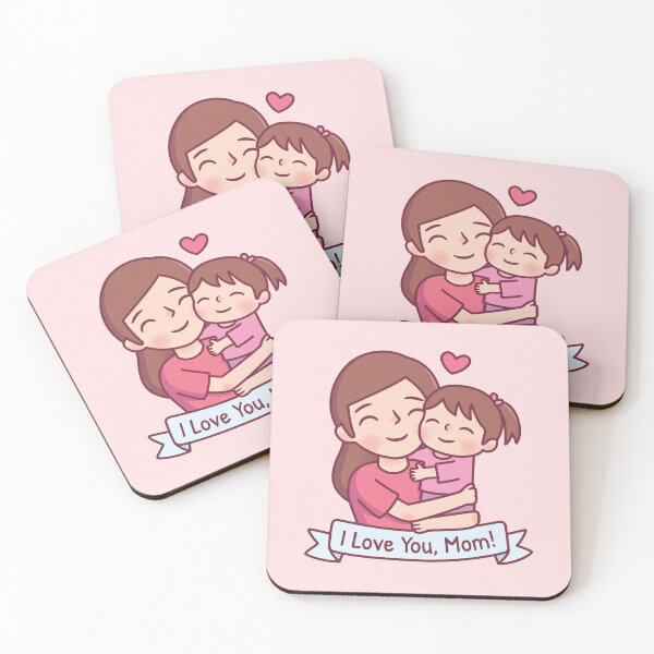 Item preview, Mom Hugging Daughter, I Love You Mom Greeting designed and sold by rustydoodle.