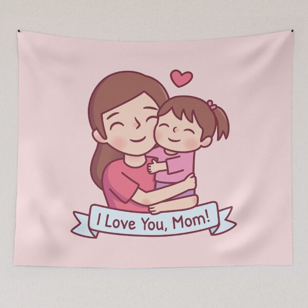 Item preview, Mom Hugging Daughter, I Love You Mom Greeting designed and sold by rustydoodle.