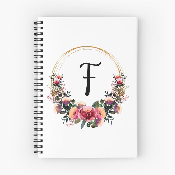 Item preview, Monogram with Pink Floral | Monogram Letter F designed and sold by JustSeasons.