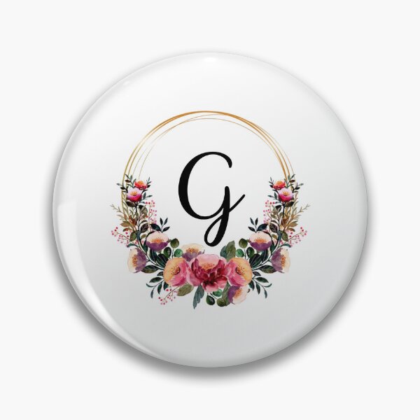 Item preview, Monogram with Pink Floral | Monogram Letter G designed and sold by JustSeasons.